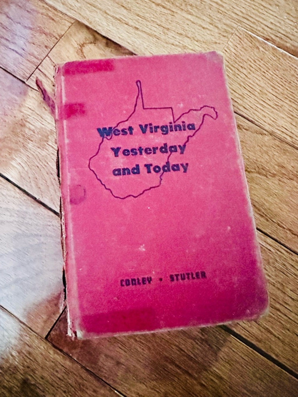 West Virginia Yesterday and Today Vintage Red Hardcover Book